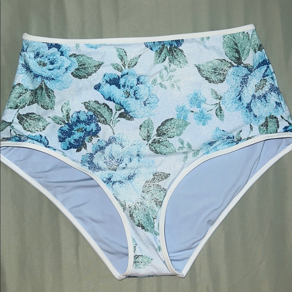 Floral High-Waisted Bikini Bottoms